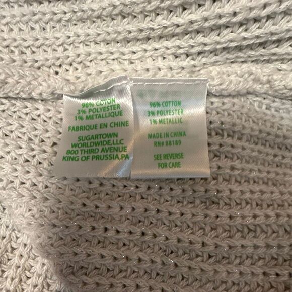 Lilly Pulitzer Jaya Sleeveless Pom Pom Fringe Cotton V Neck Knit sweater Top Siz - Picture 7 of 9